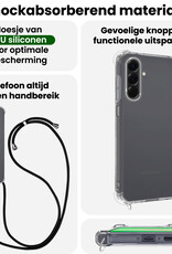 BASEY. BASEY. Samsung Galaxy A26 Hoesje Transparant Shockproof Met Zwart Koord