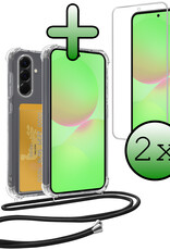 BASEY. BASEY. Samsung Galaxy A36 Hoesje Pashouder met Koord Met 2x Screenprotector