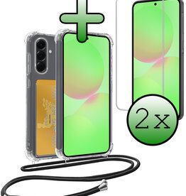 BASEY. BASEY. Samsung Galaxy A36 Hoesje Pashouder met Koord Met 2x Screenprotector