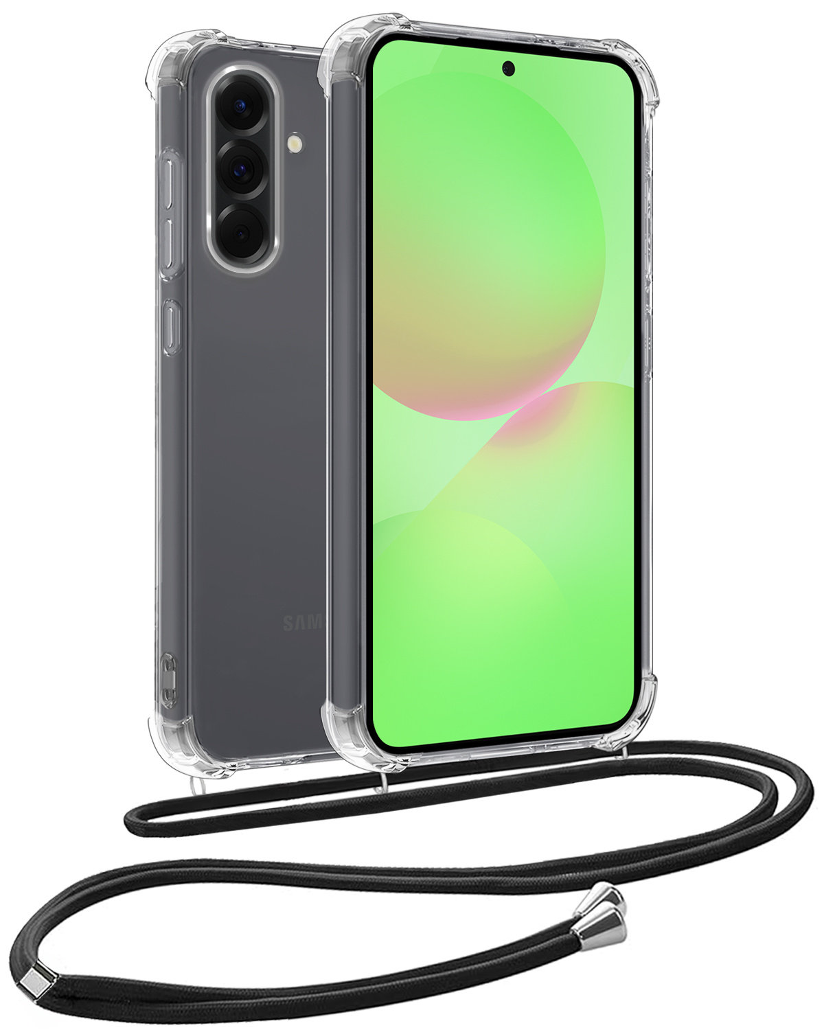 BASEY. BASEY. Samsung Galaxy A36 Hoesje Transparant Shockproof Met Zwart Koord