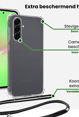 BASEY. BASEY. Samsung Galaxy A36 Hoesje Transparant Shockproof Met Zwart Koord