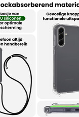 BASEY. BASEY. Samsung Galaxy A36 Hoesje Transparant Shockproof Met Zwart Koord