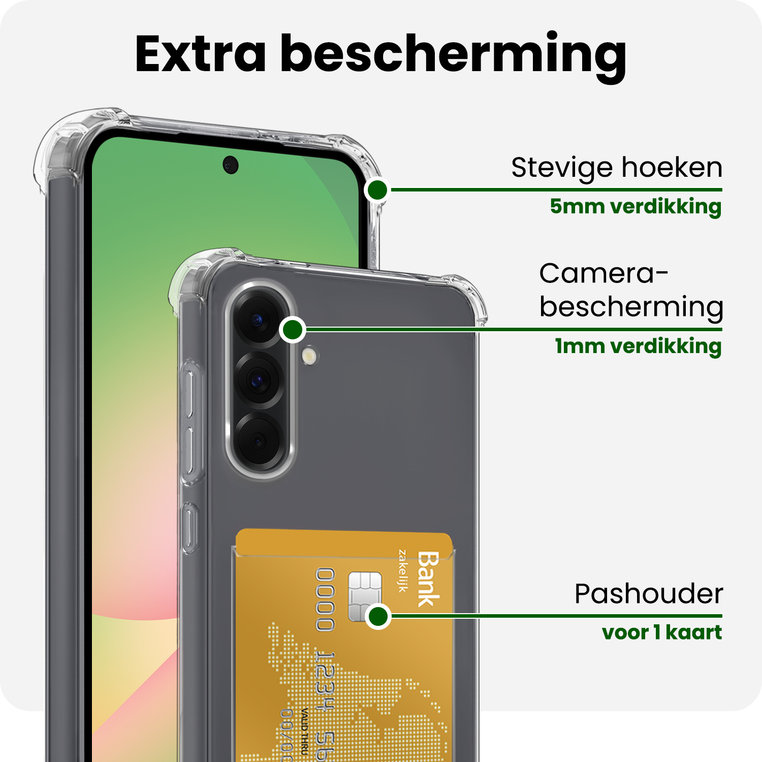 BASEY. BASEY. Samsung Galaxy A56 Hoesje Pashouder - 2 PACK