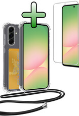 BASEY. BASEY. Samsung Galaxy A56 Hoesje Pashouder met Koord Met Screenprotector