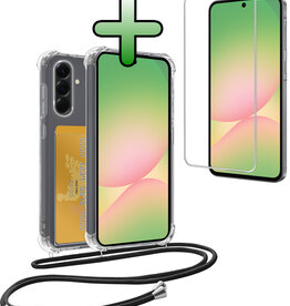 BASEY. BASEY. Samsung Galaxy A56 Hoesje Pashouder met Koord Met Screenprotector