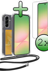 BASEY. BASEY. Samsung Galaxy A56 Hoesje Pashouder met Koord Met 2x Screenprotector