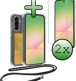 BASEY. BASEY. Samsung Galaxy A56 Hoesje Pashouder met Koord Met 2x Screenprotector
