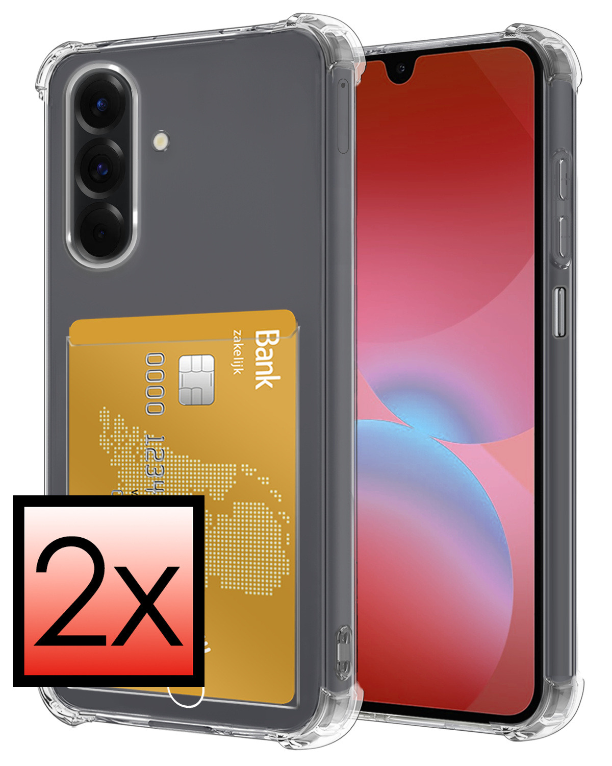 NoXx NoXx Samsung Galaxy A26 Hoesje Pashouder - 2 PACK