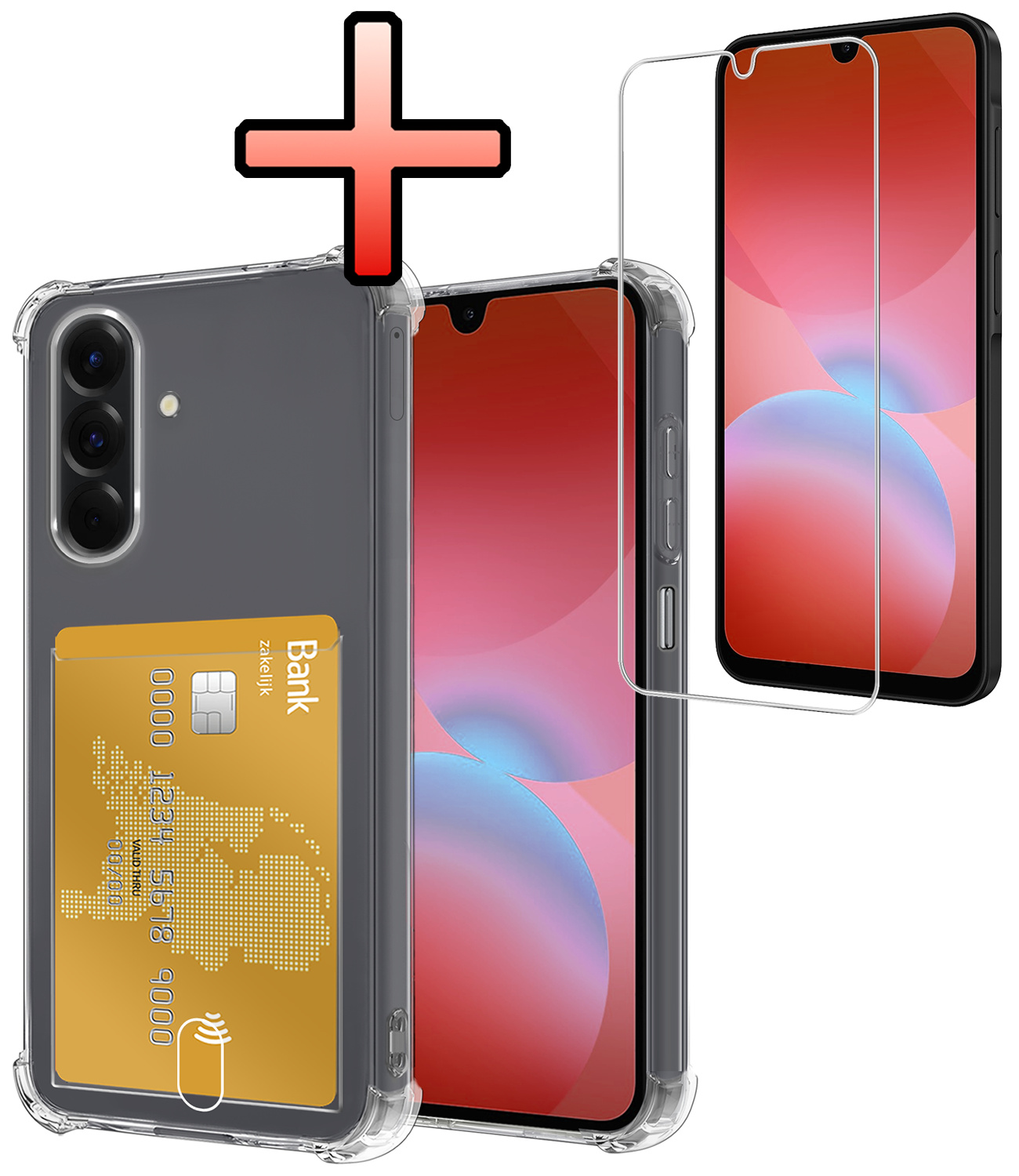 NoXx NoXx Samsung Galaxy A26 Hoesje Pashouder Met Screenprotector