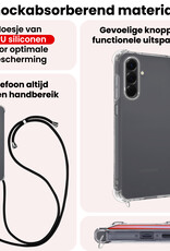 NoXx NoXx Samsung Galaxy A26 Hoesje Transparant Shockproof Met Zwart Koord