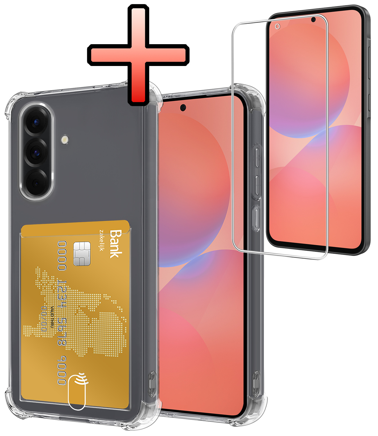 NoXx NoXx Samsung Galaxy A36 Hoesje Pashouder Met Screenprotector