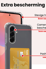 NoXx NoXx Samsung Galaxy A36 Hoesje Pashouder Met 2x Screenprotector