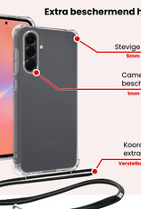 NoXx NoXx Samsung Galaxy A36 Hoesje Transparant Shockproof Met Zwart Koord