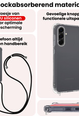 NoXx NoXx Samsung Galaxy A36 Hoesje Transparant Shockproof Met Zwart Koord