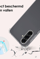 NoXx NoXx Samsung Galaxy A36 Hoesje Transparant Shockproof Met Zwart Koord