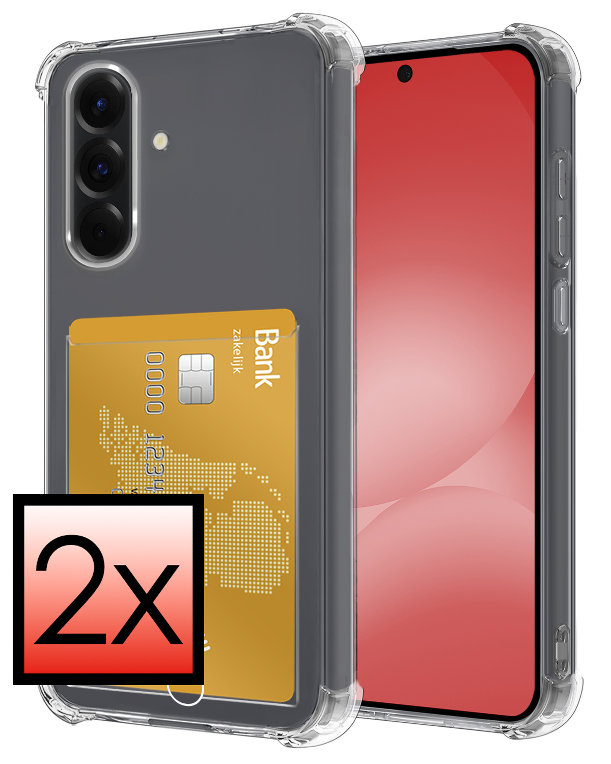 NoXx NoXx Samsung Galaxy A56 Hoesje Pashouder - 2 PACK