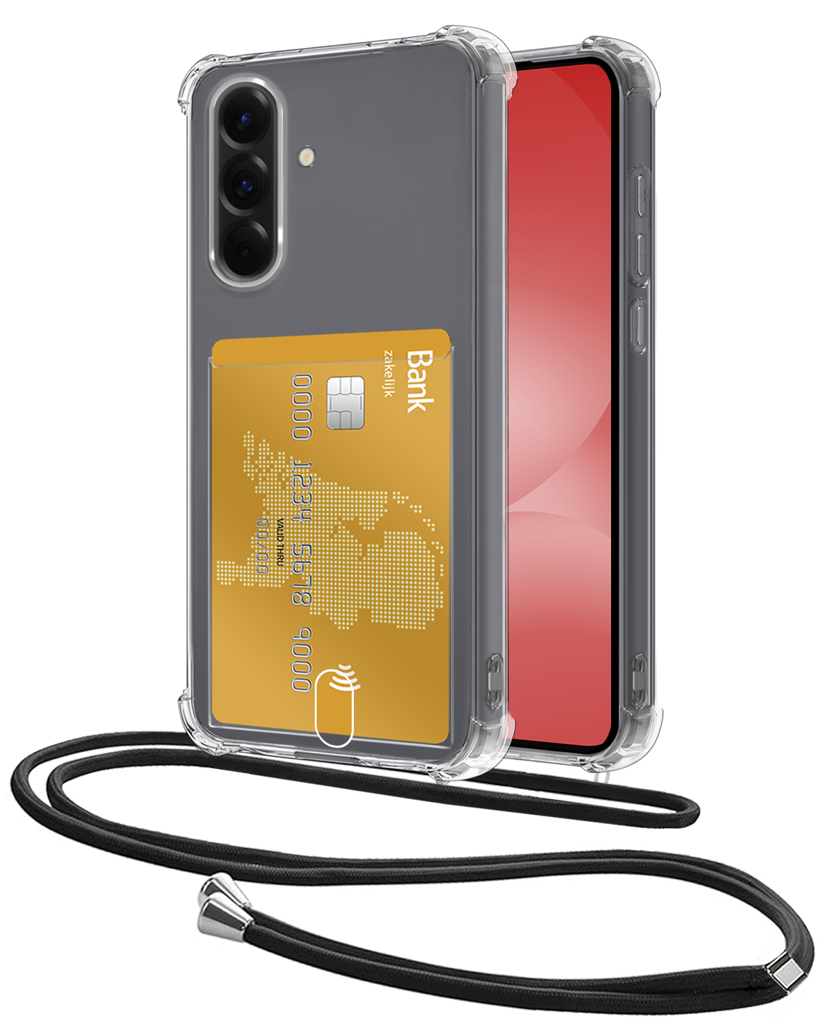 NoXx NoXx Samsung Galaxy A56 Hoesje Pashouder met Koord