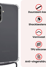 NoXx NoXx Samsung Galaxy A56 Hoesje Transparant Shockproof Met Zwart Koord