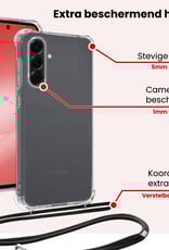 NoXx NoXx Samsung Galaxy A56 Hoesje Transparant Shockproof Met Zwart Koord