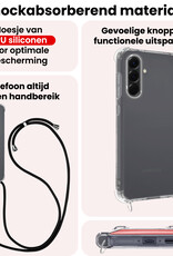 NoXx NoXx Samsung Galaxy A56 Hoesje Transparant Shockproof Met Zwart Koord
