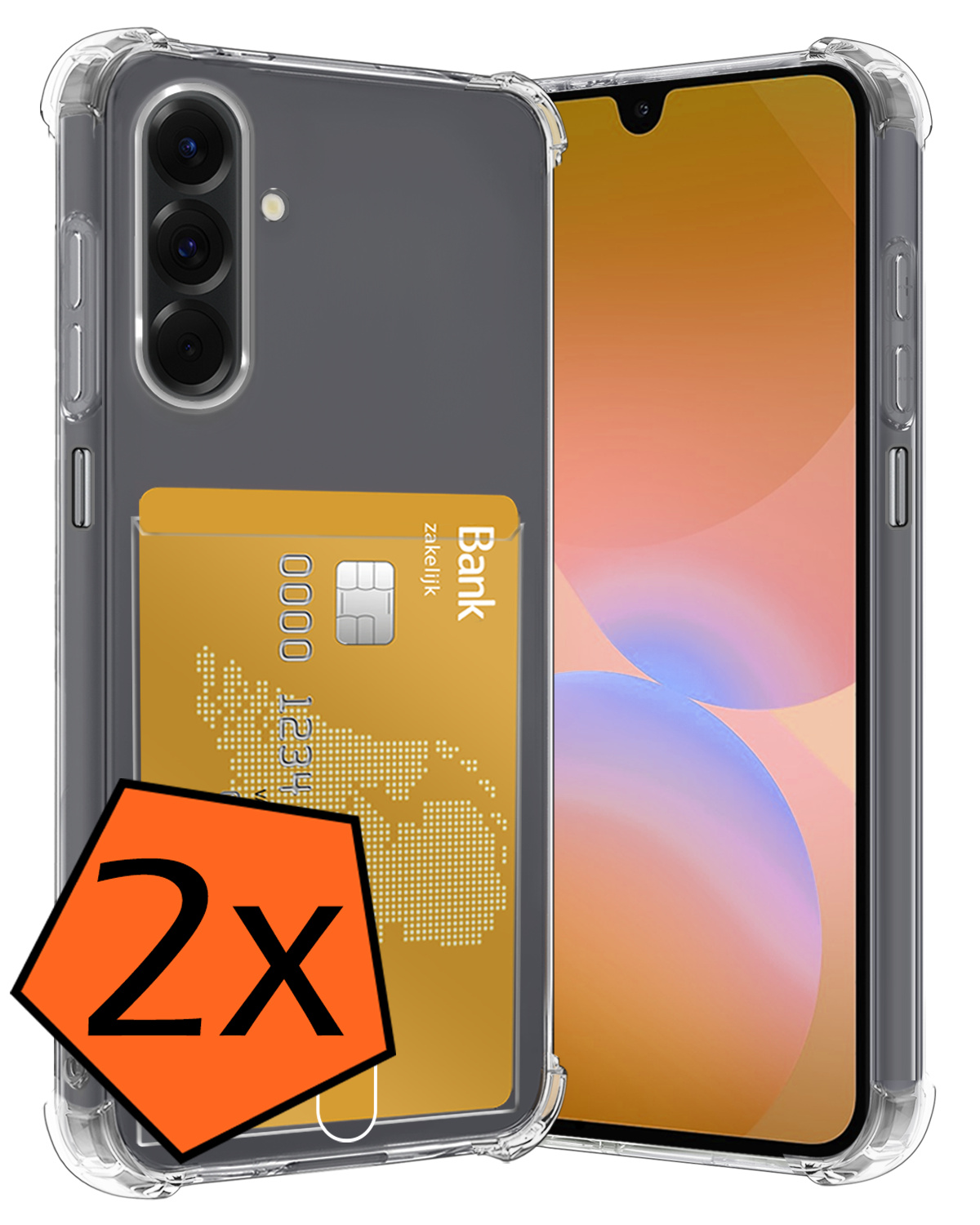 Nomfy Nomfy Samsung Galaxy A26 Hoesje Pashouder - 2 PACK