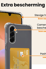 Nomfy Nomfy Samsung Galaxy A26 Hoesje Pashouder Met 2x Screenprotector