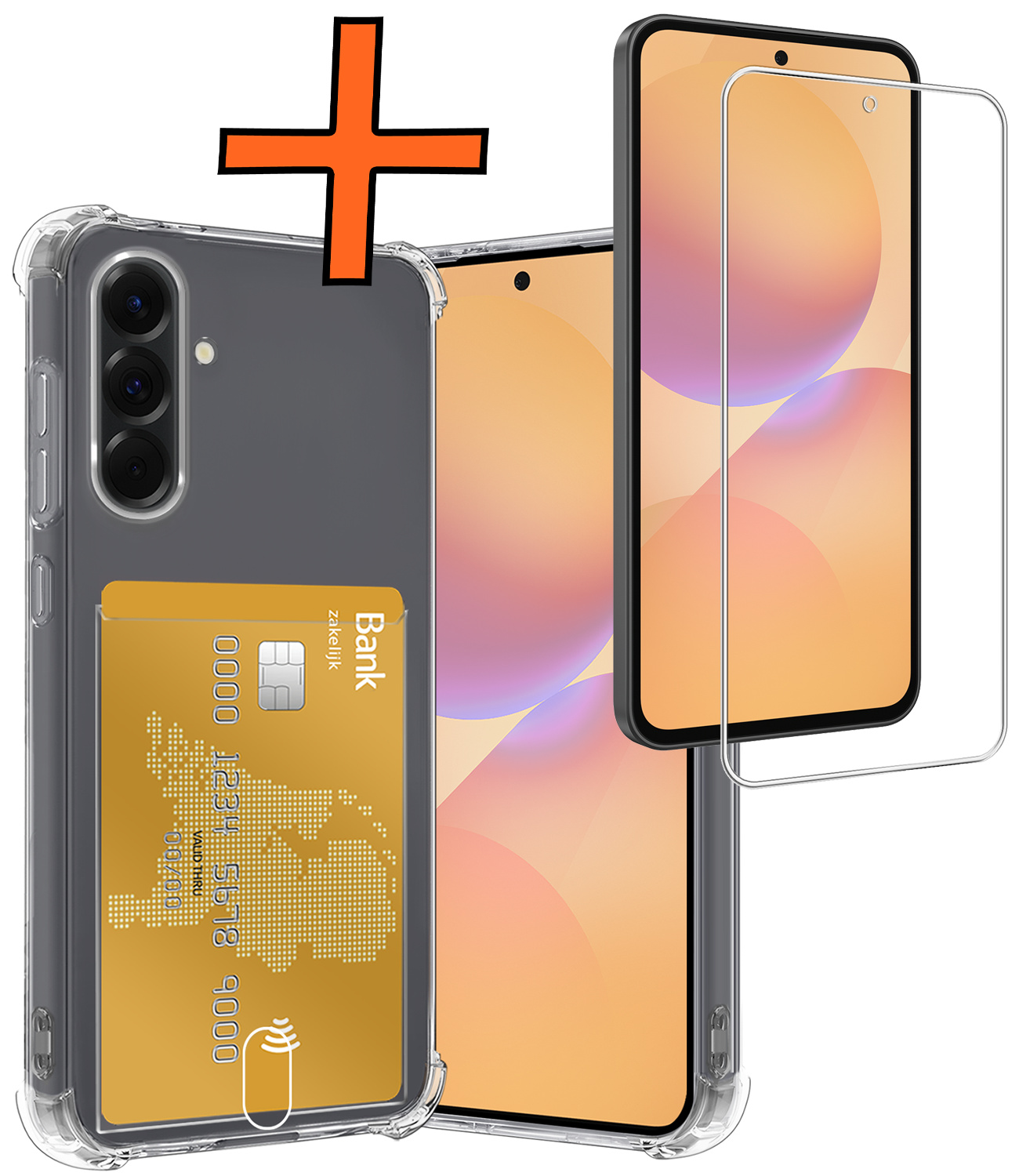 Nomfy Nomfy Samsung Galaxy A36 Hoesje Pashouder Met Screenprotector