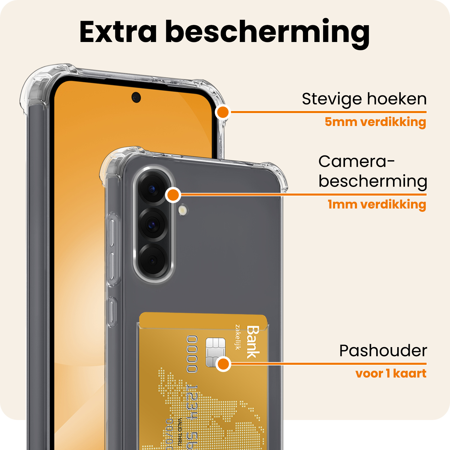 Nomfy Nomfy Samsung Galaxy A56 Hoesje Pashouder - 2 PACK