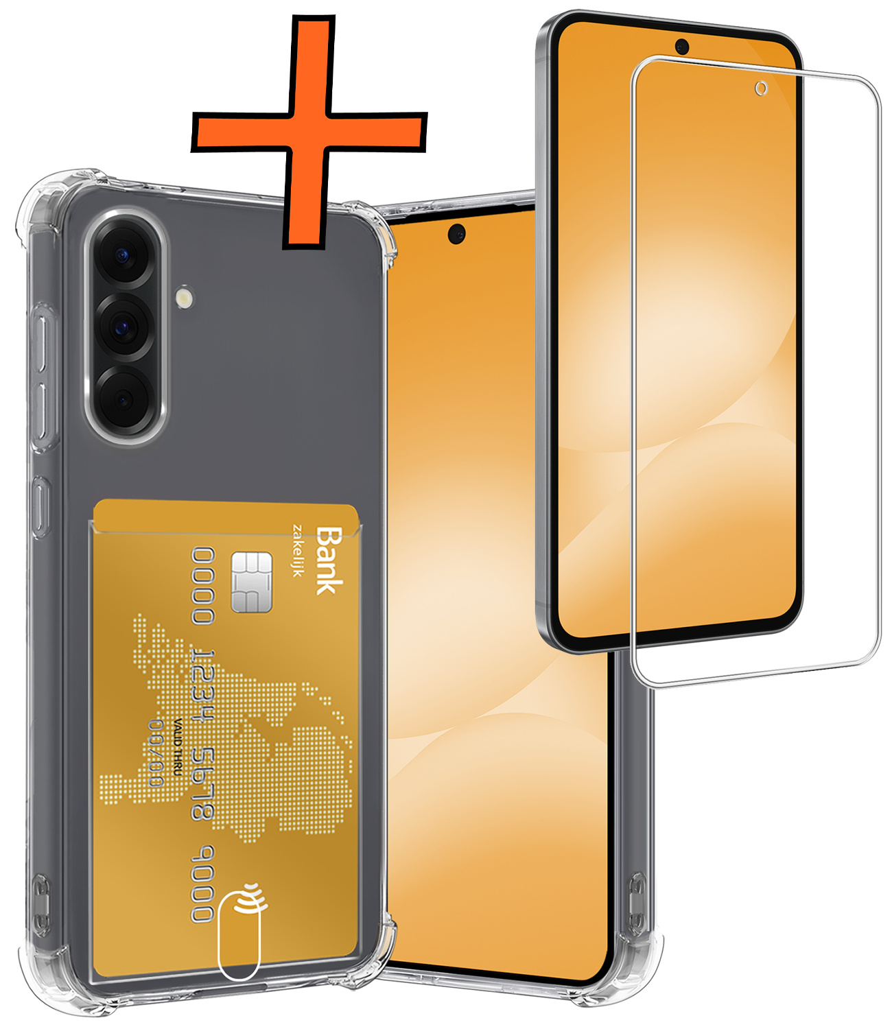 Nomfy Nomfy Samsung Galaxy A56 Hoesje Pashouder Met Screenprotector