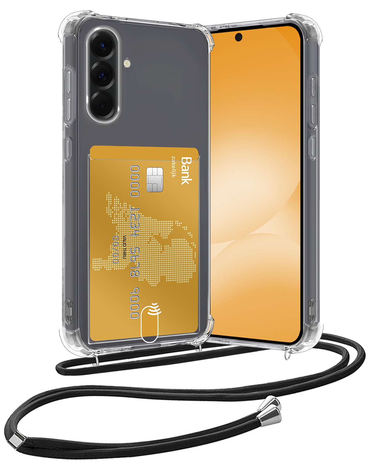 Nomfy Nomfy Samsung Galaxy A56 Hoesje Pashouder met Koord