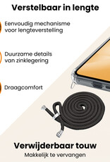 Nomfy Nomfy Samsung Galaxy A56 Hoesje Transparant Shockproof Met Zwart Koord