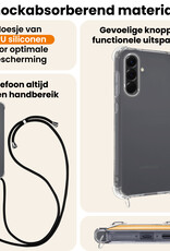 Nomfy Nomfy Samsung Galaxy A56 Hoesje Transparant Shockproof Met Zwart Koord