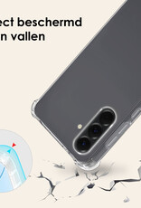 Nomfy Nomfy Samsung Galaxy A56 Hoesje Transparant Shockproof Met Zwart Koord