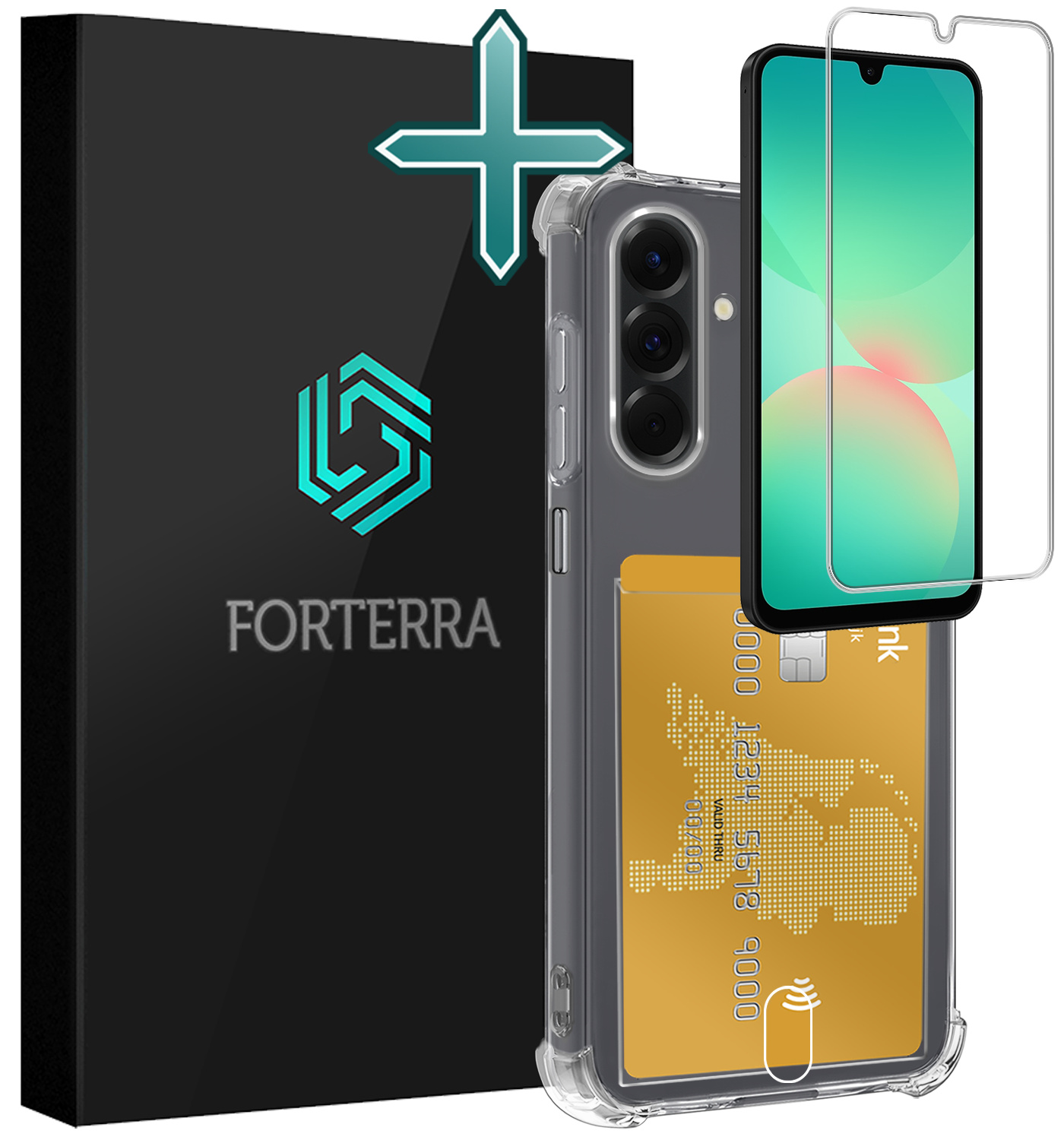 Forterra Forterra Samsung Galaxy A26 Hoesje Pashouder Met Screenprotector