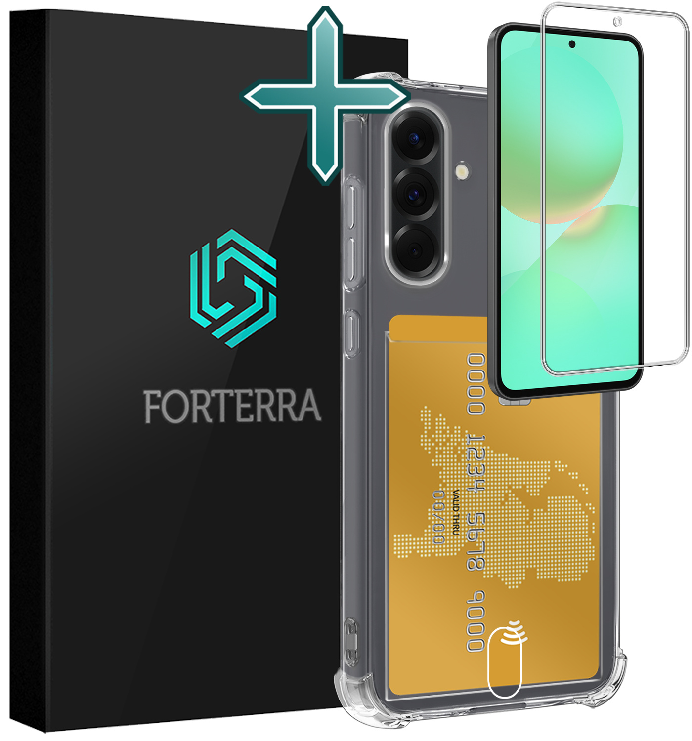 Forterra Forterra Samsung Galaxy A36 Hoesje Pashouder Met Screenprotector