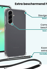 Forterra Forterra Samsung Galaxy A36 Hoesje Transparant Shockproof Met Zwart Koord