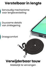 Forterra Forterra Samsung Galaxy A36 Hoesje Transparant Shockproof Met Zwart Koord