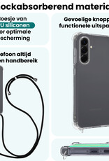 Forterra Forterra Samsung Galaxy A36 Hoesje Transparant Shockproof Met Zwart Koord