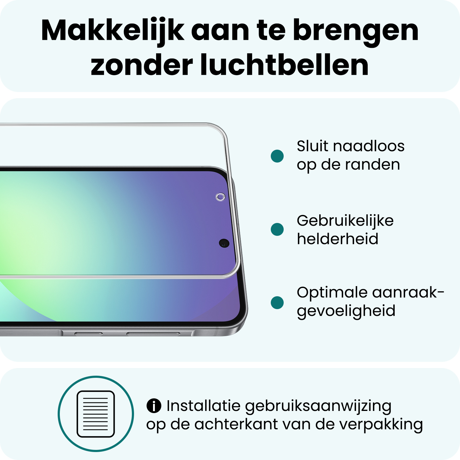 Forterra Forterra Samsung Galaxy A56 Hoesje Pashouder met Koord Met Screenprotector