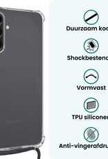 Forterra Forterra Samsung Galaxy A56 Hoesje Transparant Shockproof Met Zwart Koord