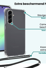 Forterra Forterra Samsung Galaxy A56 Hoesje Transparant Shockproof Met Zwart Koord