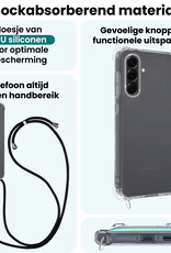 Forterra Forterra Samsung Galaxy A56 Hoesje Transparant Shockproof Met Zwart Koord