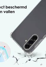 Forterra Forterra Samsung Galaxy A56 Hoesje Transparant Shockproof Met Zwart Koord