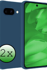 BASEY. BASEY. Google Pixel 9a Hoesje Siliconen - Donkerblauw - 2 PACK
