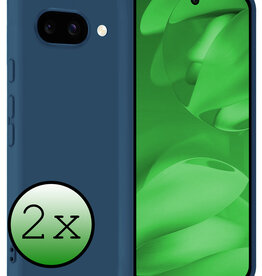BASEY. BASEY. Google Pixel 9a Hoesje Siliconen - Donkerblauw - 2 PACK