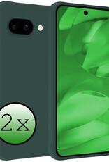 BASEY. BASEY. Google Pixel 9a Hoesje Siliconen - Donkergroen - 2 PACK