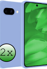 BASEY. BASEY. Google Pixel 9a Hoesje Siliconen - Lichtblauw - 2 PACK