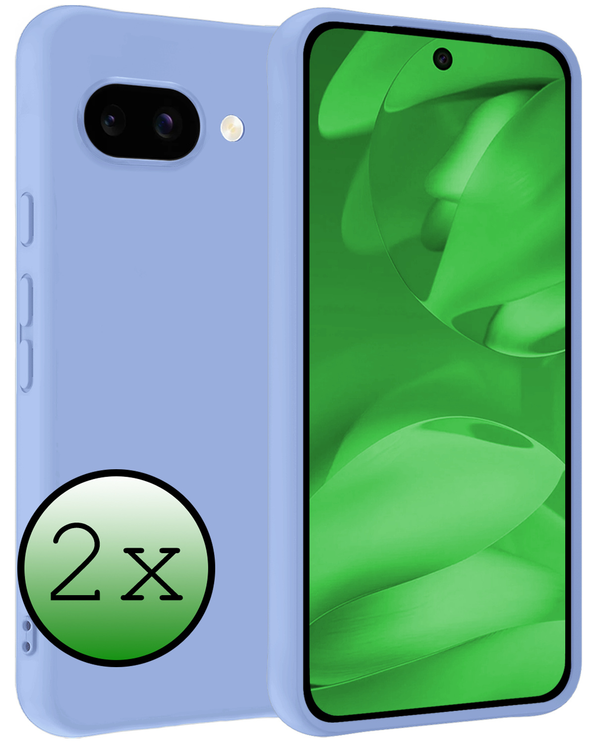 BASEY. BASEY. Google Pixel 9a Hoesje Siliconen - Lichtblauw - 2 PACK