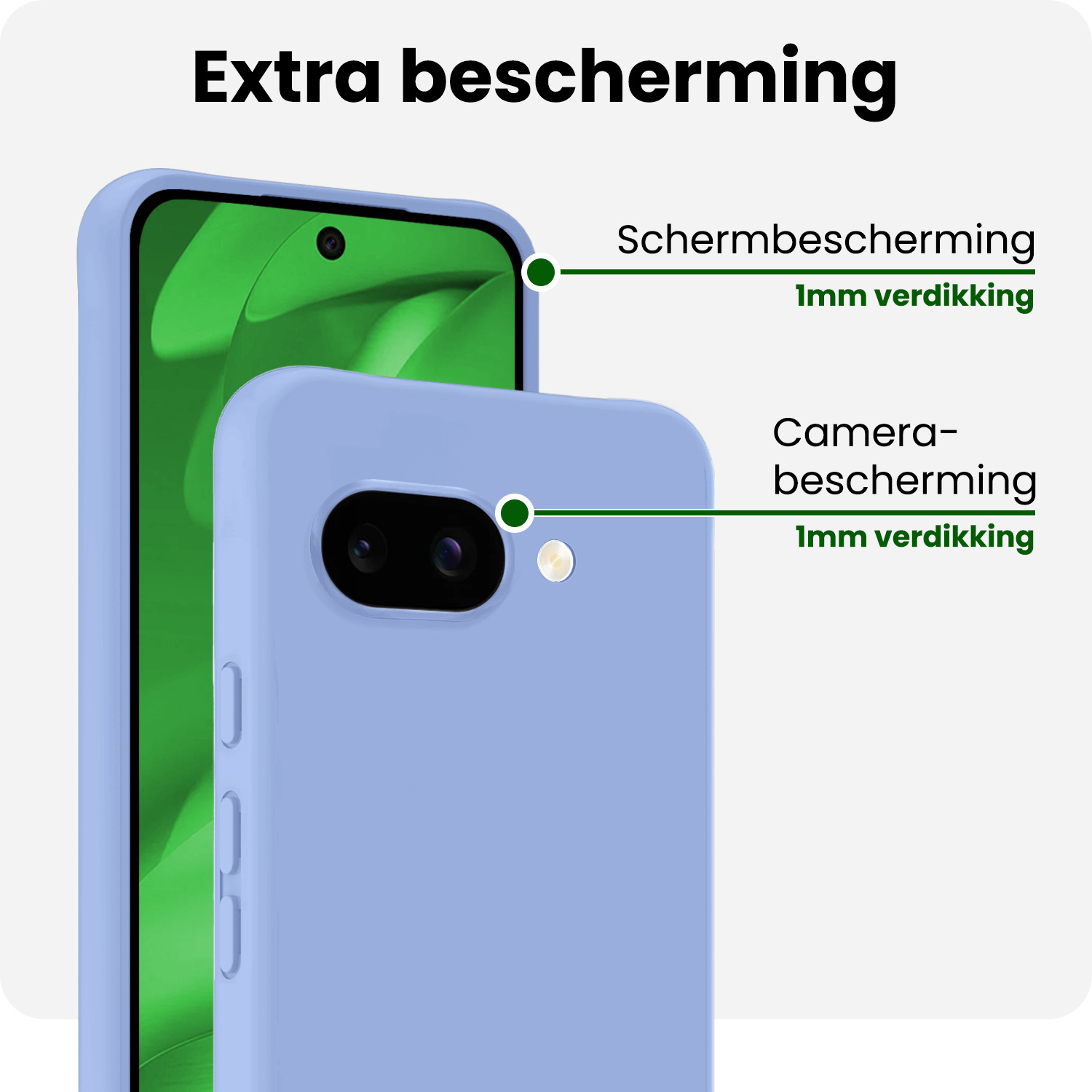 BASEY. BASEY. Google Pixel 9a Hoesje Siliconen - Lichtblauw - 2 PACK
