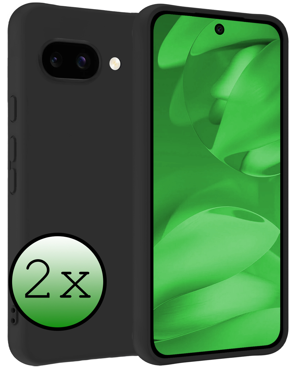 BASEY. BASEY. Google Pixel 9a Hoesje Siliconen - Zwart - 2 PACK